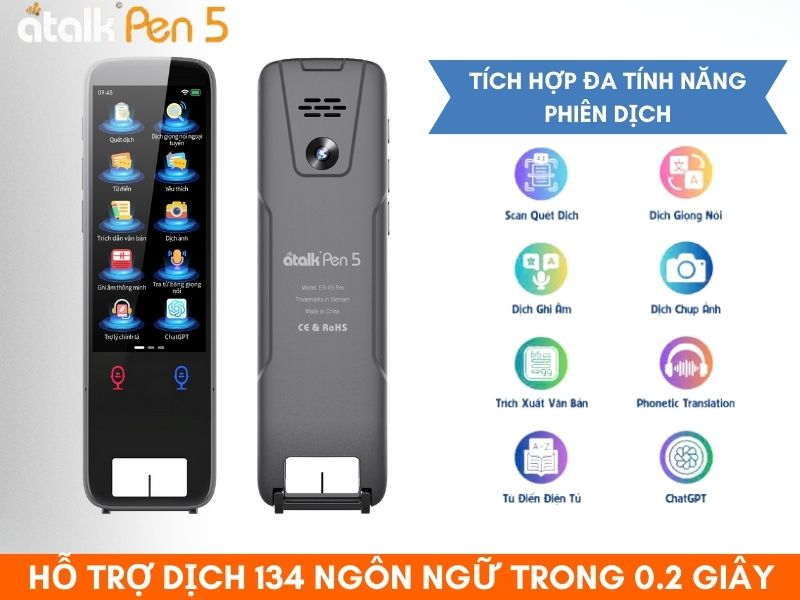 Bút dịch thông minh ATalk Pen 5 Bút dịch thông minh ATalk Pen 5