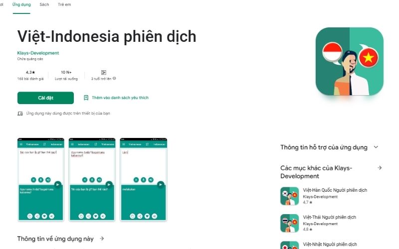 Indonesia Việt Dịch - Phần Mềm Chuyên Biệt Cho Tiếng Indonesia Và Tiếng Việt