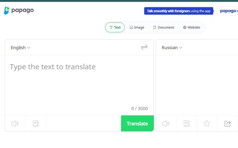 Naver Papago - Phần Mềm Dịch Tiếng Nga Chuẩn Xác Bằng Hình Ảnh