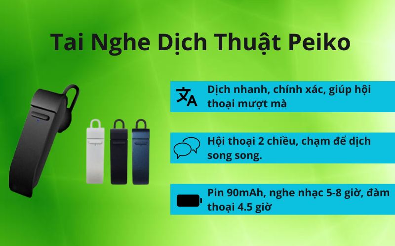 Tai Nghe Dịch Thuật Peiko